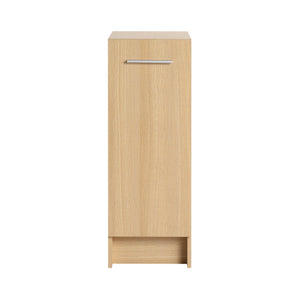 Slim Freestanding Bathroom Storage Cabinet - Light Oak