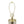 16x16x35 Gold Mirrored Glass Table Lamp with White Fabric Shade