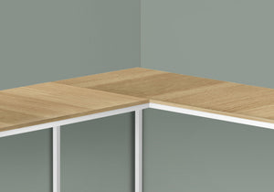 L-Shaped Corner Computer Desk with Contemporary Marble Look