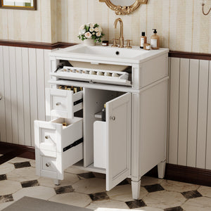 24" Bathroom Vanity with Top Sink