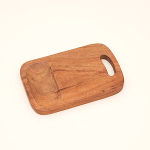 Acacia Wood Cutting Board with Built-In Handle
