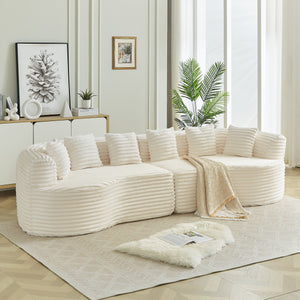 Curved Sectional Sofa - 111.5-inch Oversized Modern Design