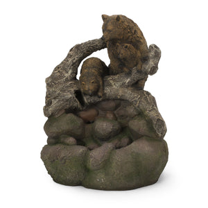 24.75' High Callan Fountain Weather Resistant Floor Fountain with Light