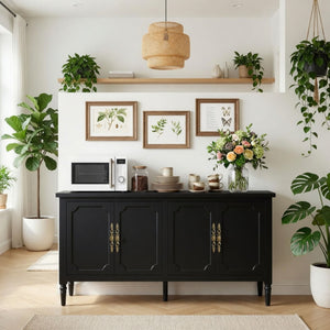 Vintage Buffet Cabinet With Adjustable Shelves