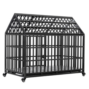 Heavy Duty Dog Crate Lockable Wheels