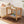 Solid Rubberwood Rolling Side Table