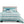 6 Piece Printed Quilt Set with Throw Pillows Aqua Full/Queen