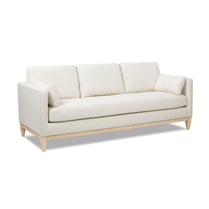 Knox 84' Modern Farmhouse Sofa, Flax White Linen