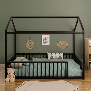 Montessori Floor Bed Frame With House Shape