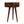Solid Wood Chestnut Semi Circle Nightstand, 1-Drawer, Nordic Legs