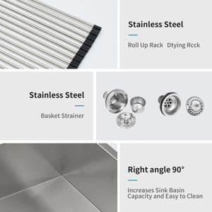 Modern Double Bowl Undermount Sink Design With 10" Deep Basins