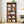 6 Tier Industrial Brown & Bookshelf With X Pattern Design - Rustic Brown