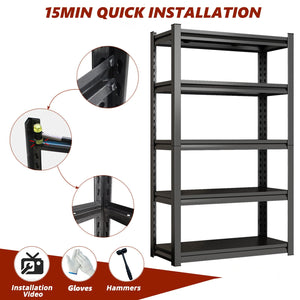 5 Tier Heavy Duty Shelving Unit Adjustable Shelving Units