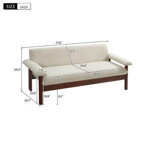 Loveseat Sofa 2 Seater Couch with Armrest Pillows