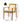 Preston Outdoor Dining Chair With Cushion Set of 2 - Teak / Beige