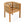 5 Piece Outdoor Dining Set With Round Table And 4 Wrapped Chairs - Black / Brown / Teak