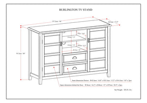 Burlington - Handcrafted Tall TV Media Stand