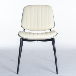 Dining Chairs (Set of 2) Mid-Century Modern Retro Chair With Walnut Bentwood Back Upholstered Seat Metal Legs Adjustable Foot For Kitchen Dining Room Chairs