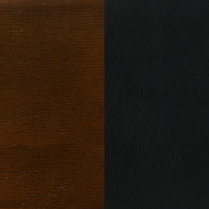 Swivel Stool With Upholstered Seat (Set of 2) - Black / Brown
