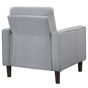 Harvey - Upholstered Tufted Accent Chair - Gray