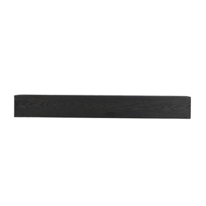 48'' Embossed Fireplace Mante, Wall Mounted Floating Shelf - Black