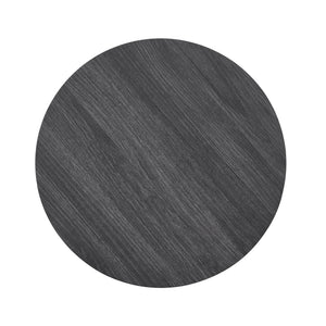 Anze - 3 Piece Coffee Table Set Contemporary Oval Wood Shelf - Charcoal