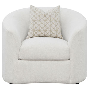 Rory - Sloped Arms Chair With Pillow - White
