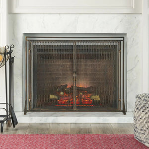 Samantha Iron Fireplace Screen 2 Door Design