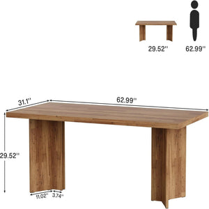 Executive Desk, Vintage Computer Workstation With Thickened Tabletop