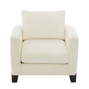 Modern Accent Chair Stylish Club Chair Armchair with Rubberwood Legs for Living Room, Bedroom, or Office