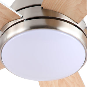 52 in. Indoor Brushed Nickel Ceiling Fan with Integrated LED Light Kit and Remote
