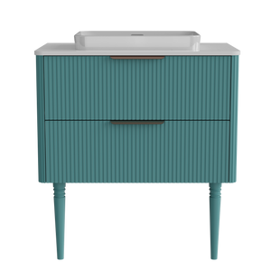 Elena Striped Aquamarine Bathroom Vanity Without Sink