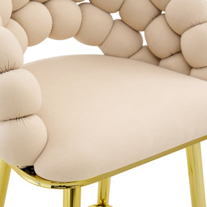 Bubble, Ball Chain Tufted Bar Chairs For Kitchen Island & Home Bar (Set of 2)