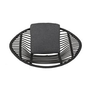 Cordella Outdoor Woven Wicker Chairs with Cushions, Set of 2