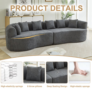 Curved Sectional Sofa - Oversized Modern Design