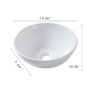 Modern Ceramic Circular Vessel Bathroom Sink