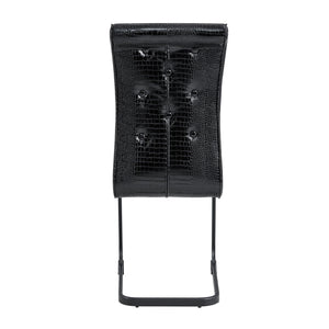 Alligator Skin Upholstered Dining Chairs