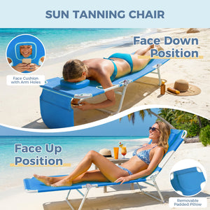 Set of 2 Lounge Portable Reclining Loungers