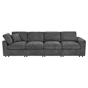 U-Style 130.3" Modular Sectional Sofa, 4-Seater