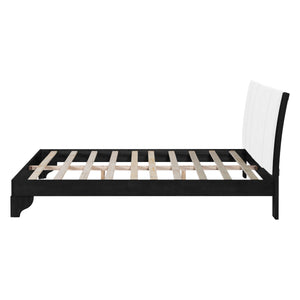 Queen Size Bed Frame in Black & White Pine