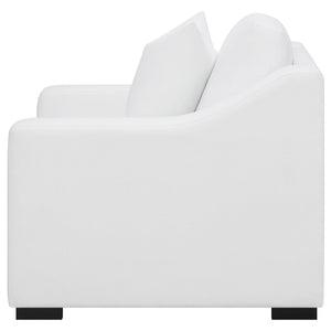 Chelan - Upholstered Sloped Arm Accent Chair - White