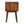 Solid Wood Curved Nightstand, 2-Drawers, Chestnut