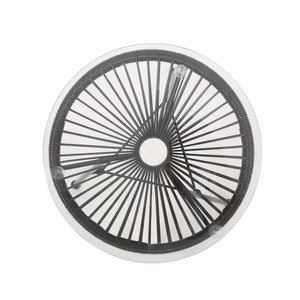 Nusa Modern Rattan Side Table With Tempered Glass Top