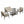 Patio Furniture Set with Coffee Table and Cushions for Backyard