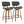 Lombardi - Mid-Century Modern Fixed Height Counter Stool With Swivel With Round Footrest (Set of 2)