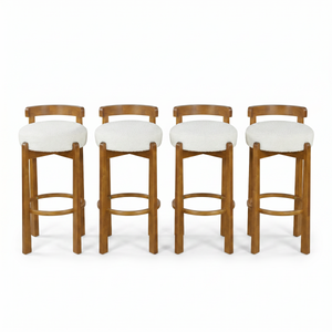 Elise Indoor Wooden Low Back Barstool