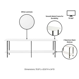Celine - 2 Shelf Console Table