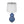 D13x25.7' Blue and White Round Two-Tiered Ceramic Vase Lamp