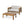 Outdoor Patio Set with Coffee Table and Loveseat - Teak Beige