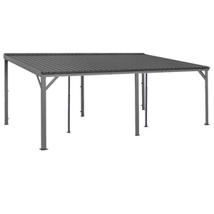 12x20FT Lean To Gazebo with Steel Roof